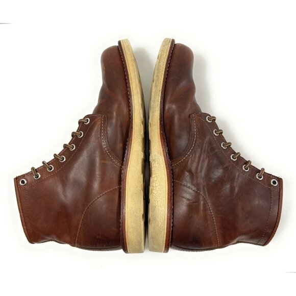 Chippewa Plain Toe Wedge Boots Brown Leather Mens Size 10 D Made In USA 1901M17 - Picture 6 of 8